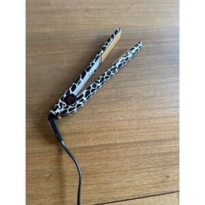 Ultra Chi Giraffe Print Ceramic Hair Straightener Flat Iron with Travel Pouch